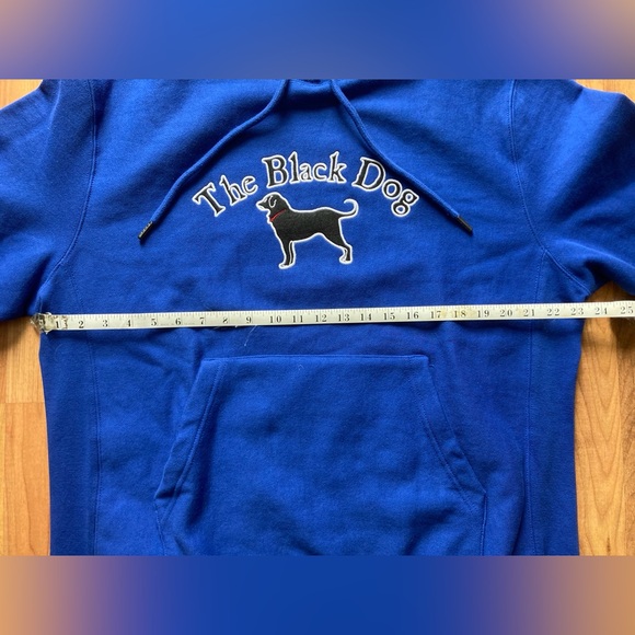 The Black Dog Mock Neck Royal Blue Pullover Heavy Sweatshirt Mens Medium Pockets - Picture 5 of 10